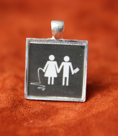 bondage couple keychain pendant
